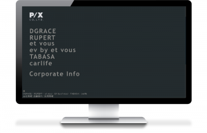 ファッションメーカーのホームページP/X