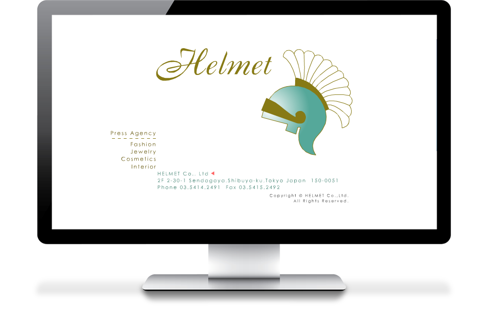 ファッション関連会社ヘルメットのホームページ作成