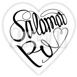 hugis puso salamat po bilang typography