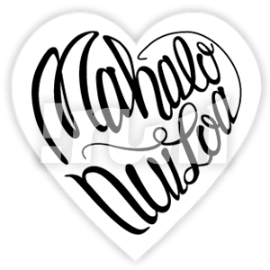 ʻano puʻuwai mahalo nui loa e like me ka typography
