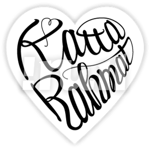 типография ретінде жүрек пішінді Katta rahmat